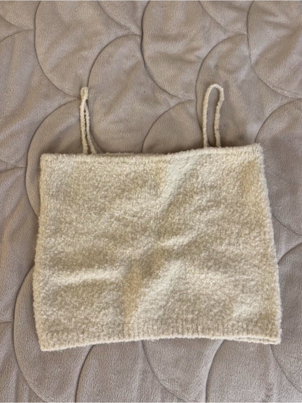 Zara Cream Fuzzy Tank top